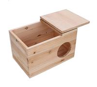 Zerodis Petites Cages pour Animaux de Compagnie, Nichoir avec Grand Espace Ouvrable pour Gerbilles, Hamsters, écureuils et Petits Animaux de Compagnie, 30 X 20 X 20 Cm, Maison pour Hamster en Bois