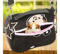 Zerodis Petites Cages pour Animaux de Compagnie, Sac en Flanelle Portable, Bandoulière de Messager pour Animaux de Compagnie, Léger, Confortable, Voyage, Petits, Transporteur de Petits (M)