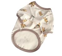 Zerodis Petits Vêtements de Chiot Vêtements pour Animaux de Compagnie Délicats pour Bichon Frize, Adaptés aux Pièces d'animaux, Polyester Très Fort (Motif Petit Ours XS)