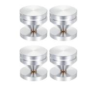 Zerodis Pieds D'isolation de Platine Tournante Amortisseurs de Vibrations | Embouts en Alliage de Cuivre, Carrelage en Bois Dur de 23mm de Hauteur, Lecteurs CD DVD, équipement Audio à Double Adhésif