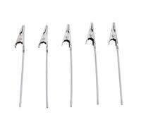 Zerodis Pince à Ressort à Longue Queue avec Col en Fil de 10 Cm pour Fête de Mariage, Numéro de Table, Porte-carte, Mémo en Acier Inoxydable, Fournitures de Bureau