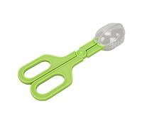 Zerodis Pince d'alimentation pour Reptiles avec Poignée en Ciseaux ABS, Pince à Cuillère pour Gecko, Lézard, Outil de Nettoyage de Cage de Dragon Barbu (Green)