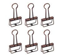 Zerodis Pinces à Reliure 50 Pièces, Pinces à Papier en Métal avec une Forte Force de Serrage pour le Bureau, l'école et la Maison (Bronze violet)