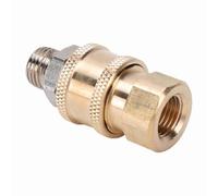 Zerodis Pistolet de Peinture sans Air, Raccord de Couplage Rapide, Acier | Raccord de tuyau haute pression, paire mâle femelle d\'un quart de pouce, joint fileté avec six anneaux en caoutchouc