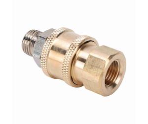 Zerodis Pistolet de Peinture sans Air, Raccord de Couplage Rapide, Acier | Raccord de tuyau haute pression, paire mâle femelle d\'un quart de pouce, joint fileté avec six anneaux en caoutchouc