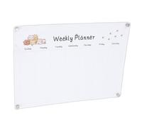 Zerodis Planificateur Hebdomadaire Magnétique, Tableau Acrylique, Quatre | Surface d\'écriture programmée sur sept jours, facile à nettoyer à plusieurs reprises sans ombres, planification du bureau