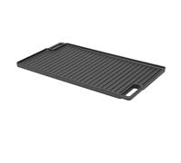 Zerodis Plaque de Cuisson Réversible en Fonte 45 X 25,4 Cm, Plaque de Cuisson Rectangulaire, de Réversible avec Côtés Plats et Nervurés pour Intérieur et Extérieur, Four,
