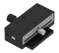 Zerodis Plate-Forme Réglable Manuelle en Alliage d'aluminium, étape de Traduction Linéaire, Axe X 40 X 90 Mm avec Rainure en Queue d'aronde, échelle de 0,01 Mm, Charge 98 N pour Microscopes à