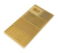 Zerodis Plateau de Conception de Glace en Laiton, Moules à Glace Modernes Bricolage Plaque de Timbre de Glaçon Personnalisée avec des Designs Personnalisés pour les Accessoires de