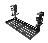 Zerodis Plateau de Gestion des Câbles sous Le Bureau sans Perceuse avec Support à Pince, Métal en Acier au Carbone, sans Outil, Polyvalent, Fondation Stable, Cadre Ouvert, Taille