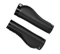 Zerodis Poignées de Vélo en Cuir PU à Double Verrouillage avec Rainure pour Vélos de Montagne et pour Enfants (Black)