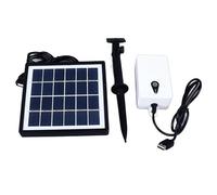 Zerodis Pompe à Oxygène Solaire 0,3 LPM, ABS Durable, Complète avec Panneau Solaire, Utilisation en Extérieur, Idéale pour les étangs et la Culture Hydroponique