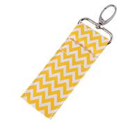Zerodis Porte-clés de Porte-chapstick, Sac à Bague de Sangle de Baume à Lèvres Noire pour Femmes, Filles avec des Fermoirs de Rangement Tendance et Pratiques sur Sac à Dos, à Main et Plus (Yellow)