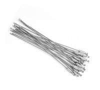 Zerodis Porte-clés Mousqueton à Câble de Verrouillage pour Lampe de Poche | Accessoires à clips 20 pièces, porte-clés en fil d\'acier inoxydable, vis pour vêtements, chaussures, bijoux, accessoires