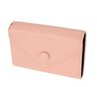 Zerodis Portefeuille de Cartes pour Femmes Minimalistes avec Technologie de Verrouillage, Petit Support des Cartes de Crédit Portables, Idéal pour Visiter (Rose)