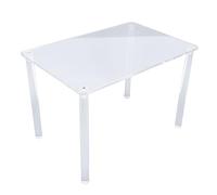 Zerodis Présentoirs De Bureau Transparent Chevet Simplicité Tables De Chevet Polyvalent Rectangulaire 4 Pieds Présentoir Étagère Claire pour Vaisselle Artisanat Décor Placard Organisateurs Acrylique