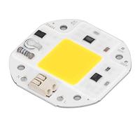 Zerodis Puce LED COB Haute luminosité 220 V, Base en Aluminium, Dissipation de la Chaleur, Longue Durée de Vie 30 000 Heures pour Lampe de Bricolage, Projecteur, éclairage Intérieur, (50W Blanc chaud)