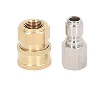 Zerodis Raccords à Connexion Rapide pour Rondelle, Adaptateur en Laiton Haute Pression en Acier Inoxydable avec Kit de Robinet à Bille 5000 PSI pour Raccords de Pompe à Tuyau et de Tuyaux d'eau (#11)