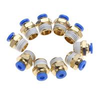 Zerodis Raccords Pneumatiques Construction Métallique Connexion Rapide pour Tube de 4Mm Idéal pour Imprimante 3D et Outils Pneumatiques Raccord Pc4-M5 (PC4-2 10 pièces)
