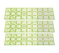 Zerodis Règle de Matelassage, Ensemble de 3 Pièces en Acrylique, Règles de Couture Transparentes avec Guides d'angle pour les Projets de Coupe de Tissu de Précision