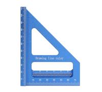 Zerodis Règle de Métier d'Aluminium en Aluminium Woodworking Square Rotracteur 3D Règle de Mesure Multi-angle, Haute Précision, Facile à Utiliser pour le Travail du Bois, les Ingénieurs, les (BLUE)