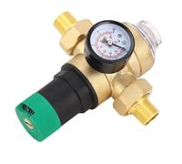 Zerodis Régulateur de Pression d'eau pour Camping-car, Vanne Réglable en Laiton avec Compteur, Pression de 1 à 6 Bars pour Utilisation dans le Jardin et la Remorque (3/4 pouces (DN20))