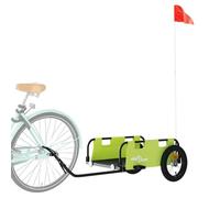 Zerodis Remorque de vélo cargo vert tissu oxford et fer LF044