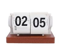 Zerodis Réveils Horloges Horloges Murales Radios à Rotation Automatique Rétro Appareil de Mécanique à Piles Design Rétro Vintage Engrenage Interne Mécanique pour Le Bureau à Domicile (White)