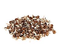 Zerodis Rivet Outil Goujon Sac À Main Pieds De Sac À Main Vis Arrière Clous À Tête De Clou En Métal Tête Plate En Métal En Laiton Massif Boucle Pointes pour L'artisanat En Cuir Ceintures Chaussures