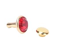 Zerodis Rivets Cristal 8mm, Clous Décoratifs pour Bricolage du Cuir, Accessoires Vestimentaires pour Sacs et Chaussures à la Mode 50 Pièces (Foret à tube de 8 mm de haut, bord doré, gros)