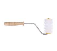 Zerodis Rouleau d'Extraction du Miel aux Aiguilles en Plastique avec Poignée en Bois Outil D'apiculture Accessoire