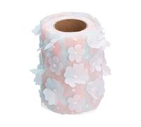 Zerodis Rouleaux de Tulle de Fleurs, 8cm X 10yd Mousseux Polyester Tulle Rouleaux de Scintillant de de Ruban Décoratif pour Jupe de Mariage Fabrication de (Gradient rose bleu)