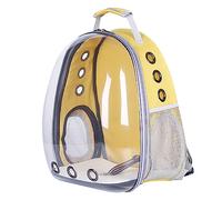 Zerodis Sac à Dos de Transport pour Animaux de Compagnie, avec Fenêtre Transparente, Conception à Ouverture Latérale, Sac de Voyage Respirant pour Chat de Randonnée (Yellow)