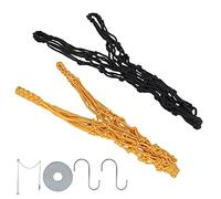 Zerodis Sac de Bétail pour Volailles avec Forte capacité de Charge, Porte-Fruits Polyvalent et Mangeoire à Légumes pour Volailles et Oiseaux Sauvages, Filet d'alimentation Suspendu (Filet Noir +