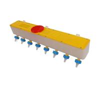 Zerodis Seau d'élevage de Jardin, Mangeoire à Tétine en Silicone avec 8 Tétines, Idéal pour l'allaitement des Agneaux et des Porcelets, Alimentation au Lait de Bétail 10L