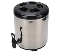 Zerodis Serveur de Boissons Thermiques avec Robinet, 6L 304 Bodet thé à Haute Température et à Boisson Froide avec Poignée Portable pour les Fêtes de Camping (SILVER)