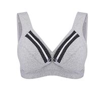 Zerodis Soutien-gorge en coton sans armature pour femme enceinte, allaitement, maternité - vêtement pour femmes enceintes empêchant les seins de tomber, Coton, XL-Gray