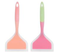 Zerodis Spatule à Oeuf Pelle en Silicone de qualité Alimentaire antiadhésive Spatule Wide Turner Cake Steak Pizza Ustensiles de Cuisine de Cuisine(poignée Orange)