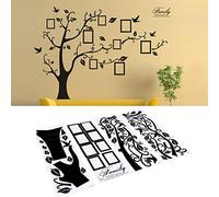 Zerodis Sticker Mural, Bricolage Famille Cadre Photo Arbre peintures murales Auto-adhésives Mur Art Autocollant Amovible Stickers muraux pour la décoration intérieure Salon Chambre