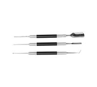 Zerodis Stylo à café en Acier Inoxydable, Ensemble de 3 Aiguilles pour Latte Art avec Cuillère, Lance, Spatule, Pointe, Bouton et Crochet pour Barista à Domicile