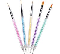 Zerodis Stylo à Points pour Peinture sur Ongles, Ensemble de Pinceaux Acryliques Professionnels pour Nail Art avec Doubles Extrémités pour Peinture Créative et Pointillage