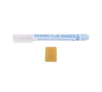Zerodis Stylo Liquide de Masquage, Applicateur D'aquarelle Bleue, Pointe Fine de 3 Mm, Marqueurs de Dessin Clairs et Précis avec Gomme, capacité de 10 G, Séchage Rapide pour Peinture