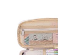 Zerodis Supplies Scolaires Souche à Crayon DE Grande capacité Étudiants SPAPELERIE SACH Sag SALD Couleur Couleur ÉPLICATION Sac SAGLE DE Coupe DE Coupe Simple Double pour ÉTAT SCOLAC (Purple)