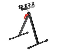 Zerodis Support à Rouleau Simple Pliable Réglable, Support de Travail en Tube d'acier Robuste avec Pieds Antidérapants pour Accessoires D'outils D'équipement de Banc de Scie 70x56 Cm