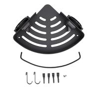 Zerodis Support de Douche D'angle, étagère de Salle de Bain sans Perçage, Ventouse, Support de Rangement de Grande capacité, étagères Murales Antirouille en Alliage D'aluminium pour un (Gris pistolet)