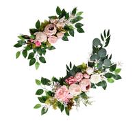 Zerodis Swag Floral d'arc de Mariage Artificiel, Guirlande Suspendue Romantique en Soie de Haute qualité à Faible Entretien de 70 Cm/60 Cm pour Les Fêtes de Mariage (Pink)