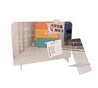 Zerodis Tableau Effaçable à Sec en Acrylique, Tablette Mémo Transparente, Planche à Dessin Portable pour Usage au Bureau (Tableau d'affichage 4# (14 * 20 cm))