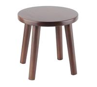 Zerodis Tabouret en Bois, Repose-Pieds Léger en Pin, Tabouret pour Enfant au Design Antidérapant, Parfait pour la Maison ou la Maternelle, 10,2 X 10,2 Pouces (Rond assemblé Couleur Noyer)
