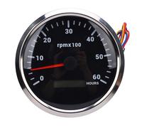 Zerodis Tachymètre Numérique Tachymètre Marin 6000 Tr/min Rétroéclairage 7 Couleurs DC 9 à 32 V Jauge 110 Mm Installation Facile Affichage Précis du Régime pour Bateau Camion Tracteur Voiture RV