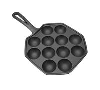 Zerodis Takoyaki Pan 12 Grille Fon Iron Octopus Boulettes de Viande Pan Takoyaki Maker Takoyaki Grime avec un Chauffage Rapide de Bâton pour Omelettes Burgers